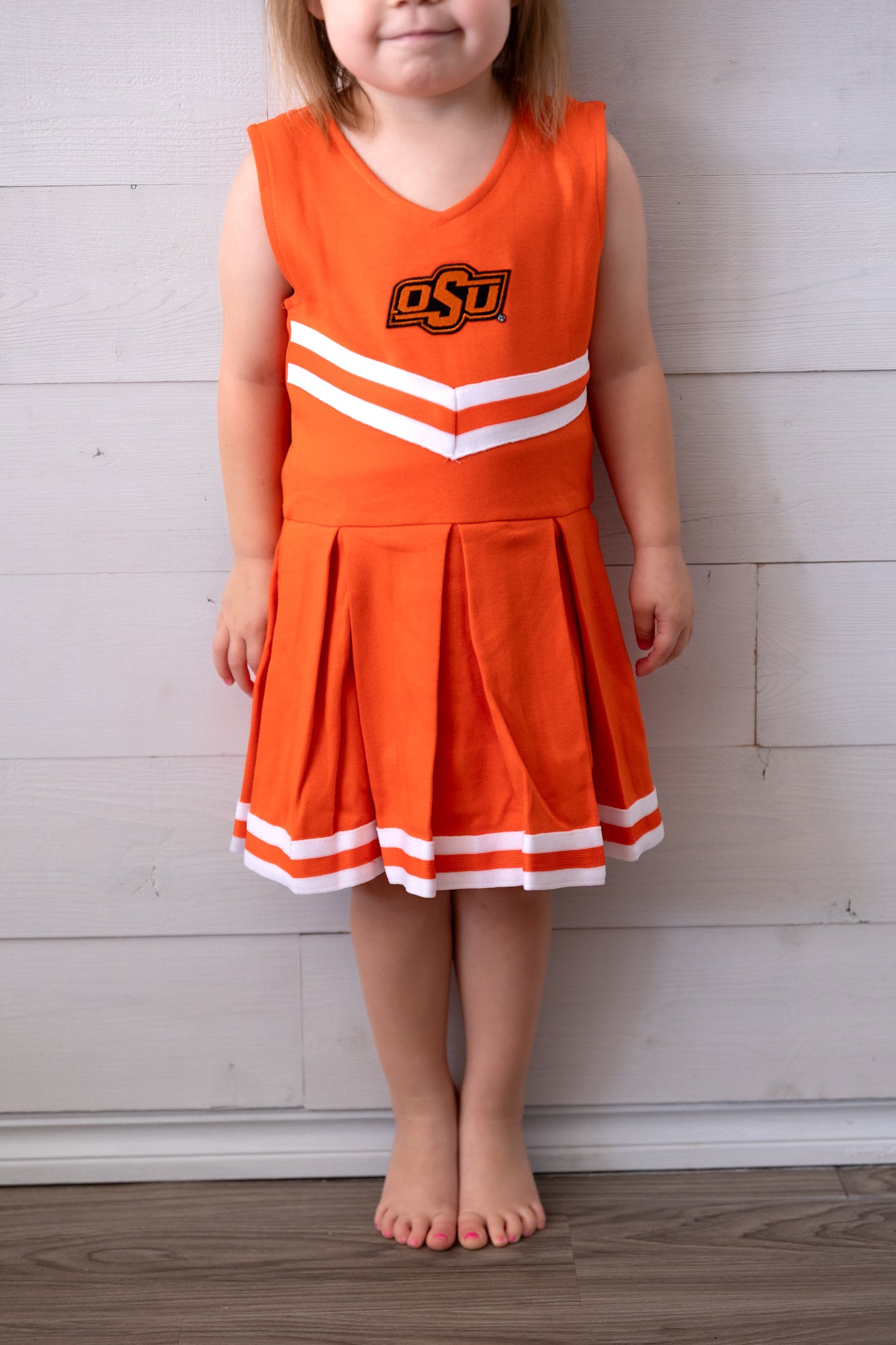 OSU Baby Solid Cheer Bodysuit Dress Orange