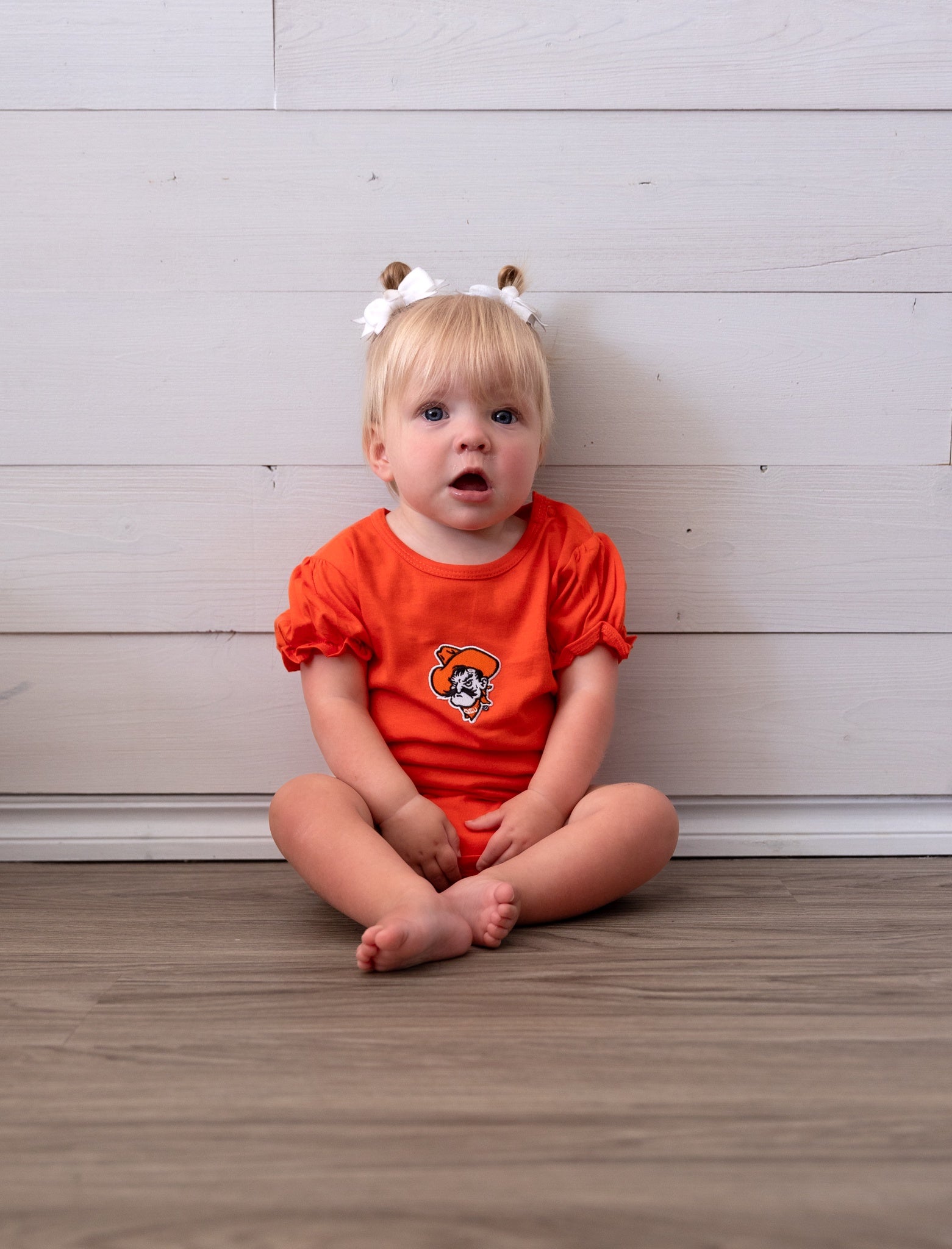 OSU Puff Sleeve Bodysuit Orange