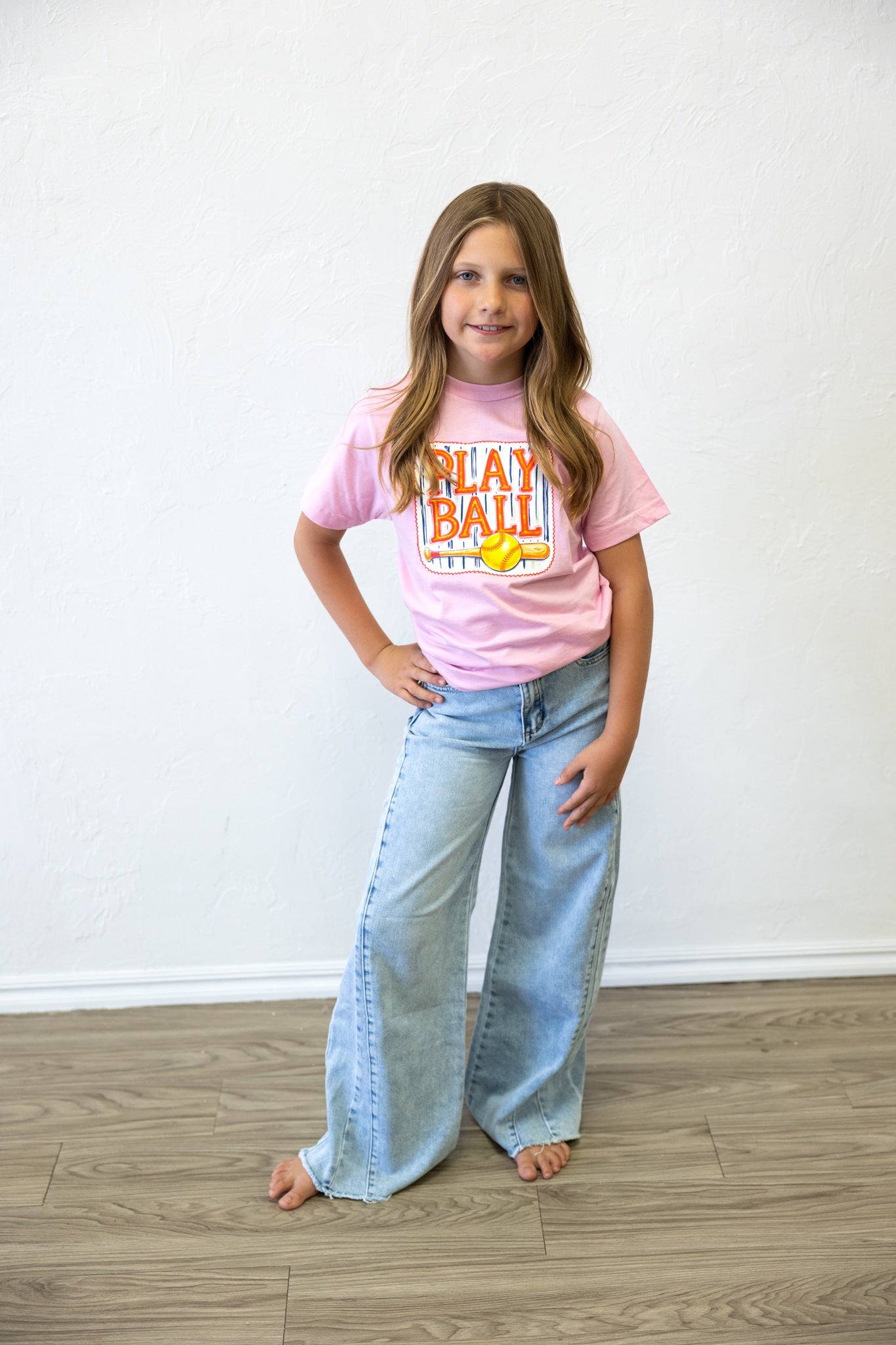 Youth Play Ball Softball Pink