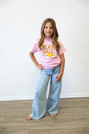 Youth Play Ball Softball Pink