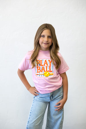 Youth Play Ball Softball Pink
