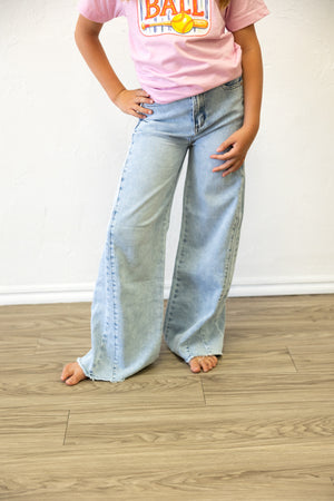 Mandy Wide Leg Light Indigo Jeans