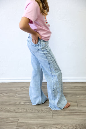 Mandy Wide Leg Light Indigo Jeans