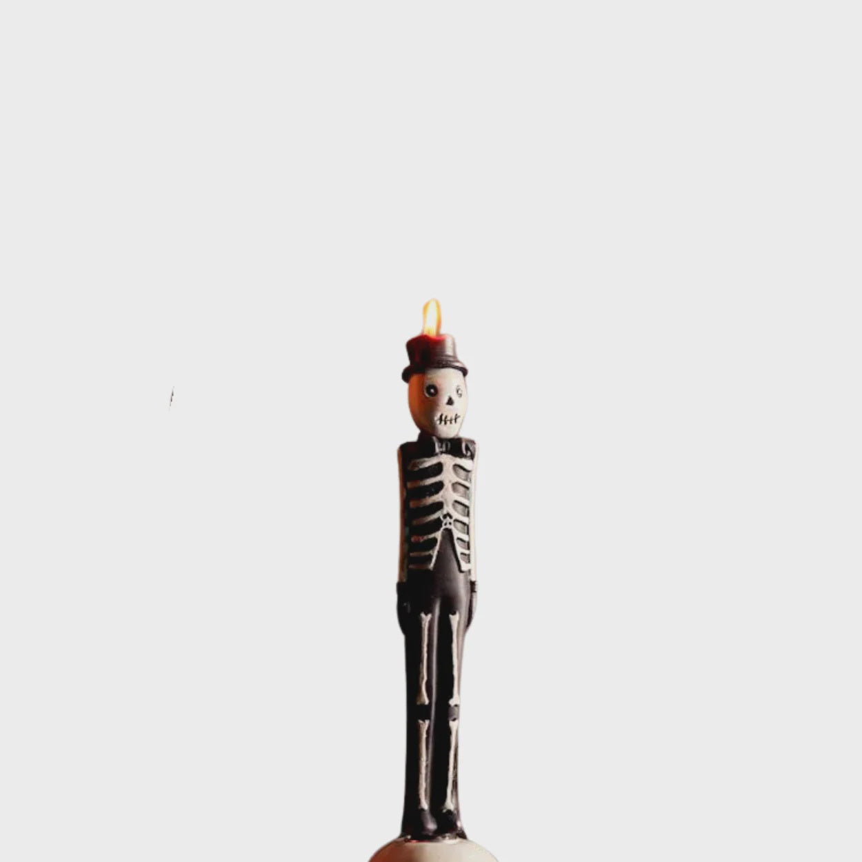 Skeleton Halloween Taper Candle