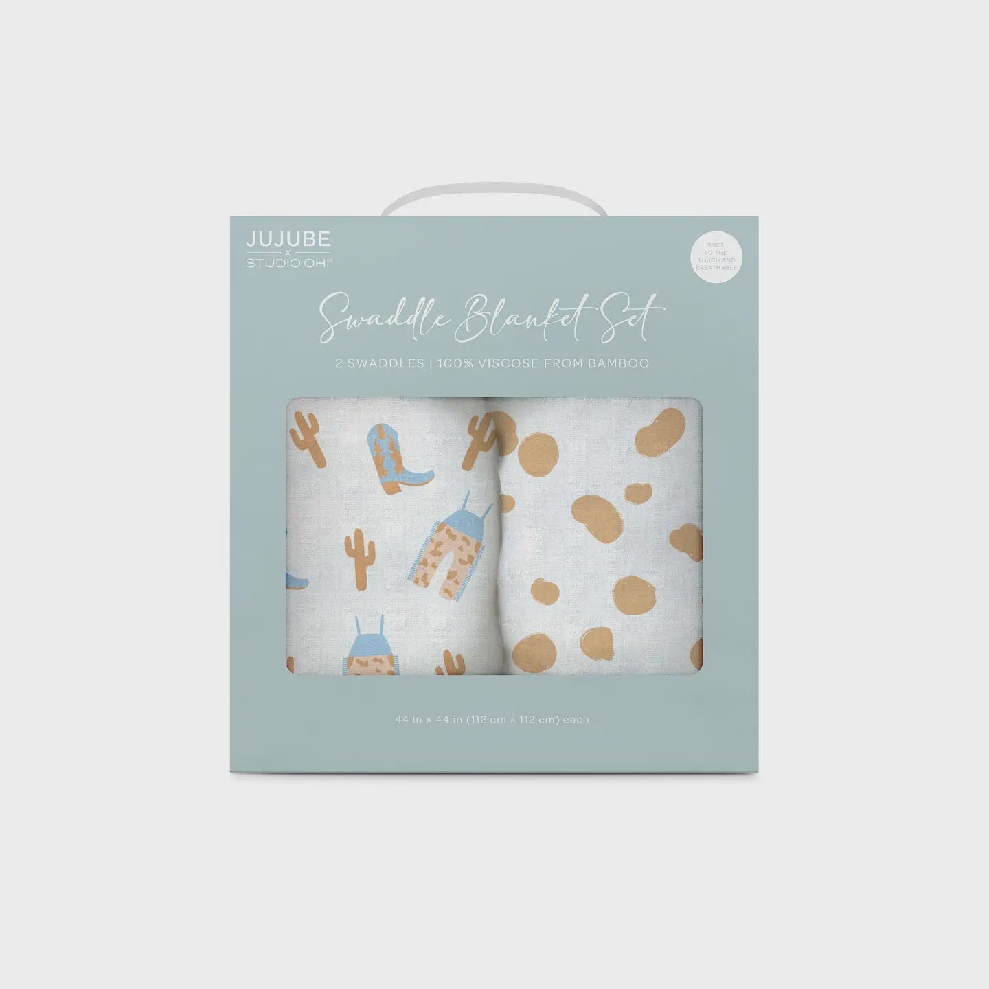 JuJuBe Swaddle Blanket Howdy Partner Blue