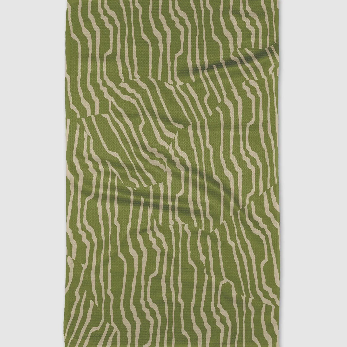 Stripe Funk Grounds Green Tea Towel