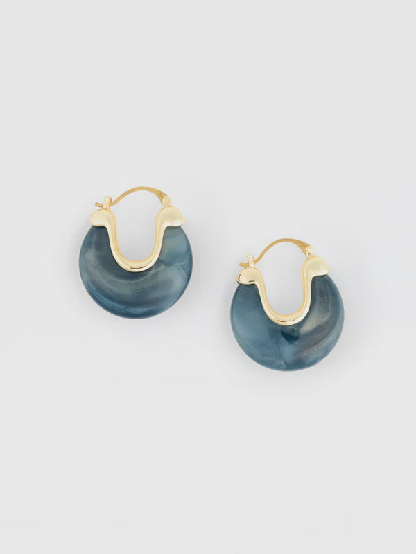Mabel Teal Hoop Earrings