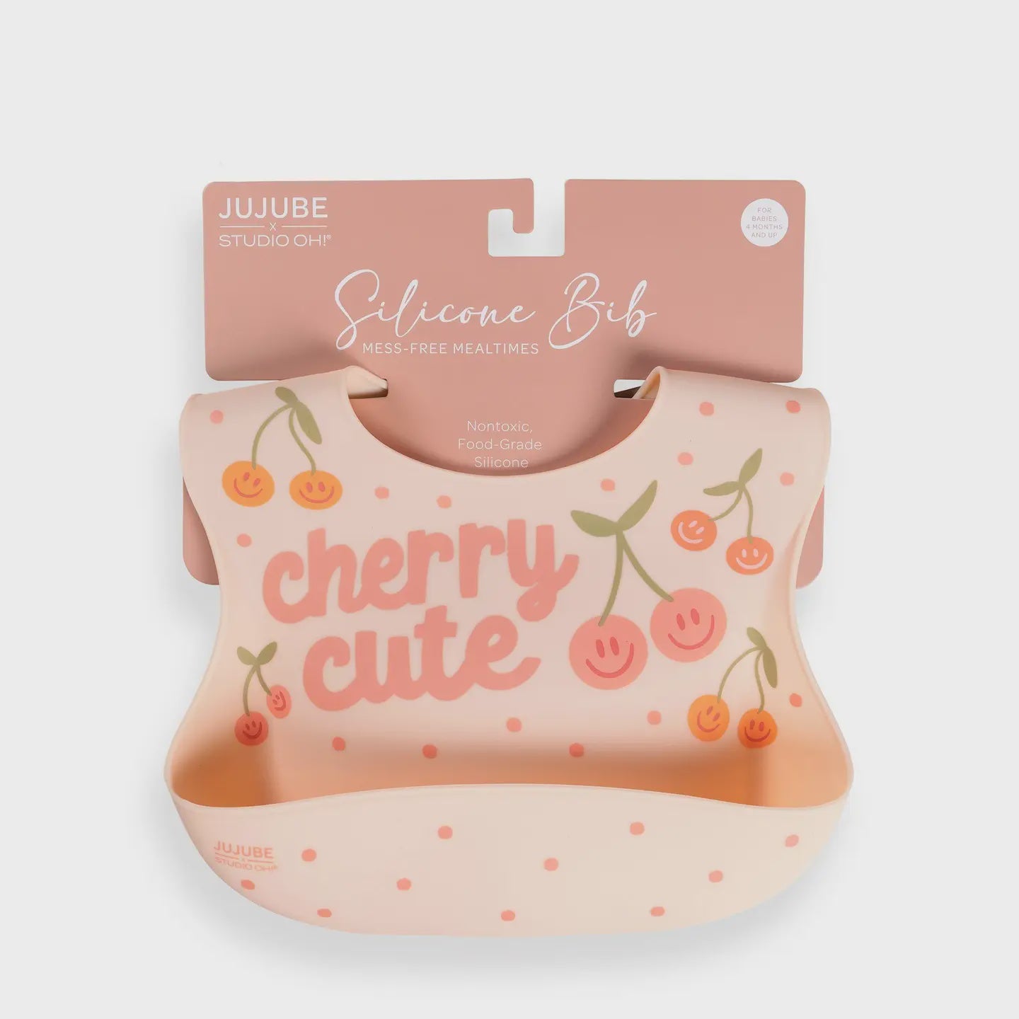 JuJuBe Baby Silicone Bib Cherry Cute