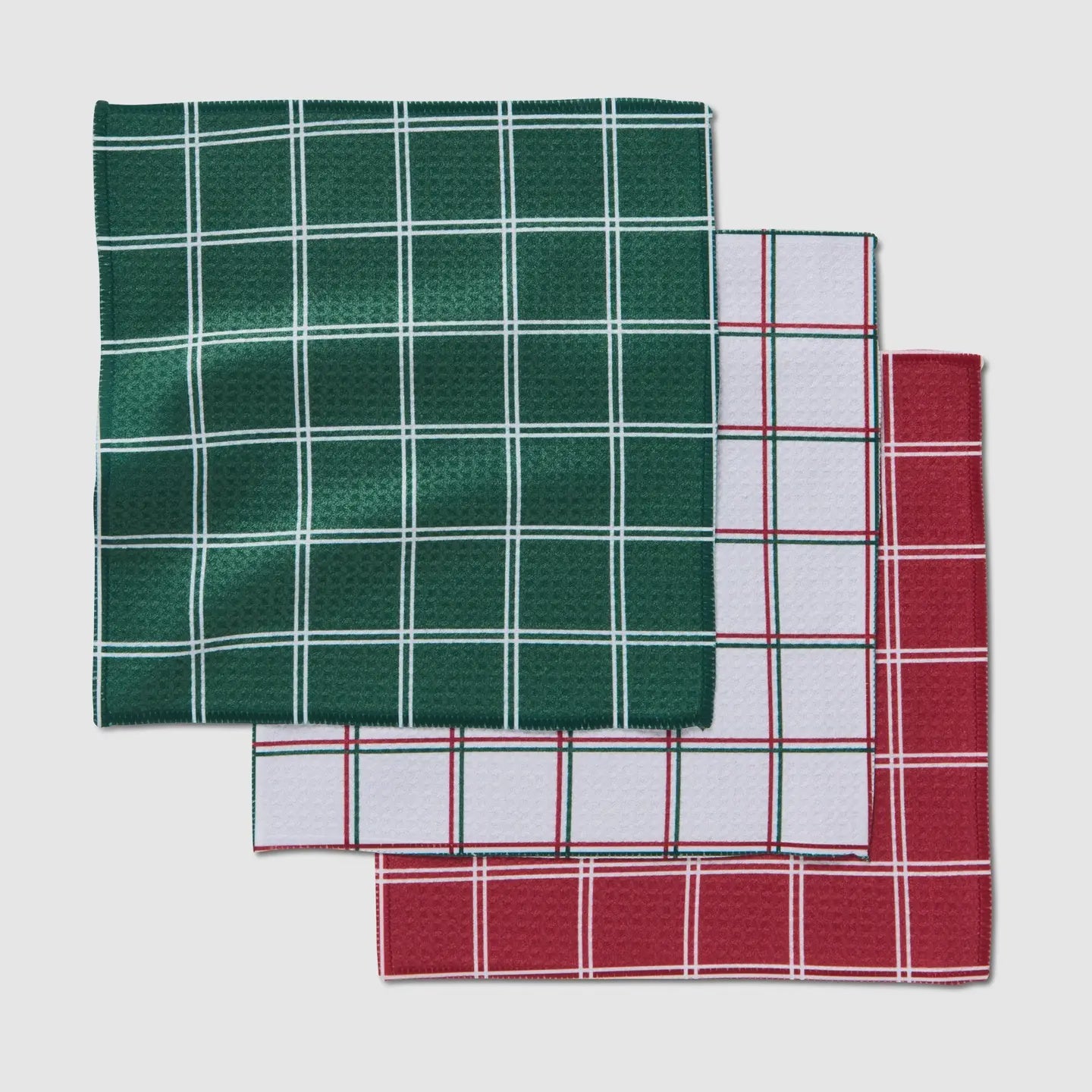 Geometry Dishcloths-Christmas Grid