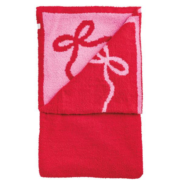 Bows Holiday Chenille Blanket