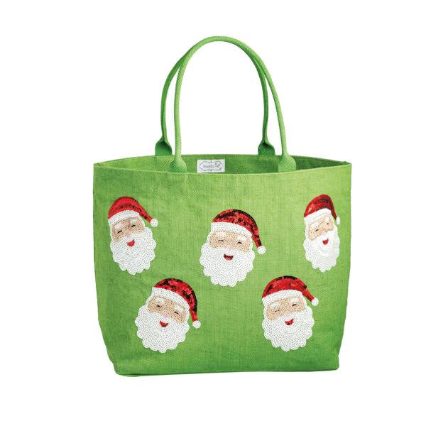 Green Holiday Classic Sparkle Tote