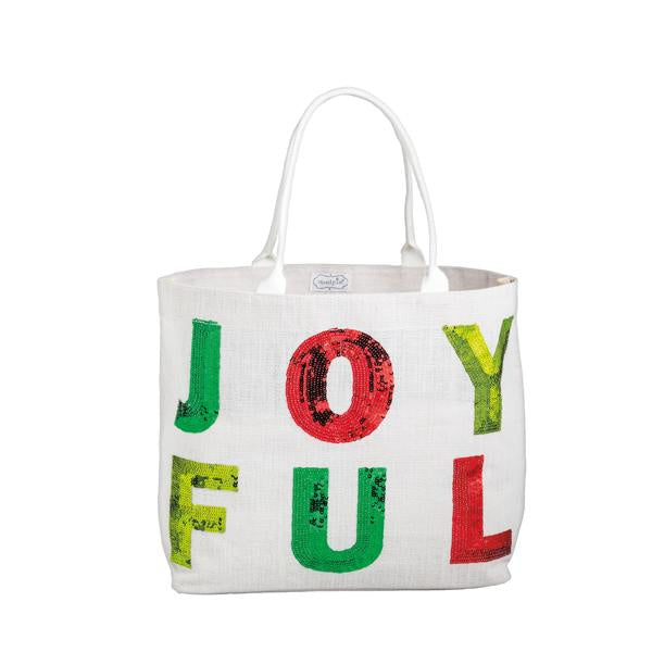 White Holiday Classic Sparkle Tote
