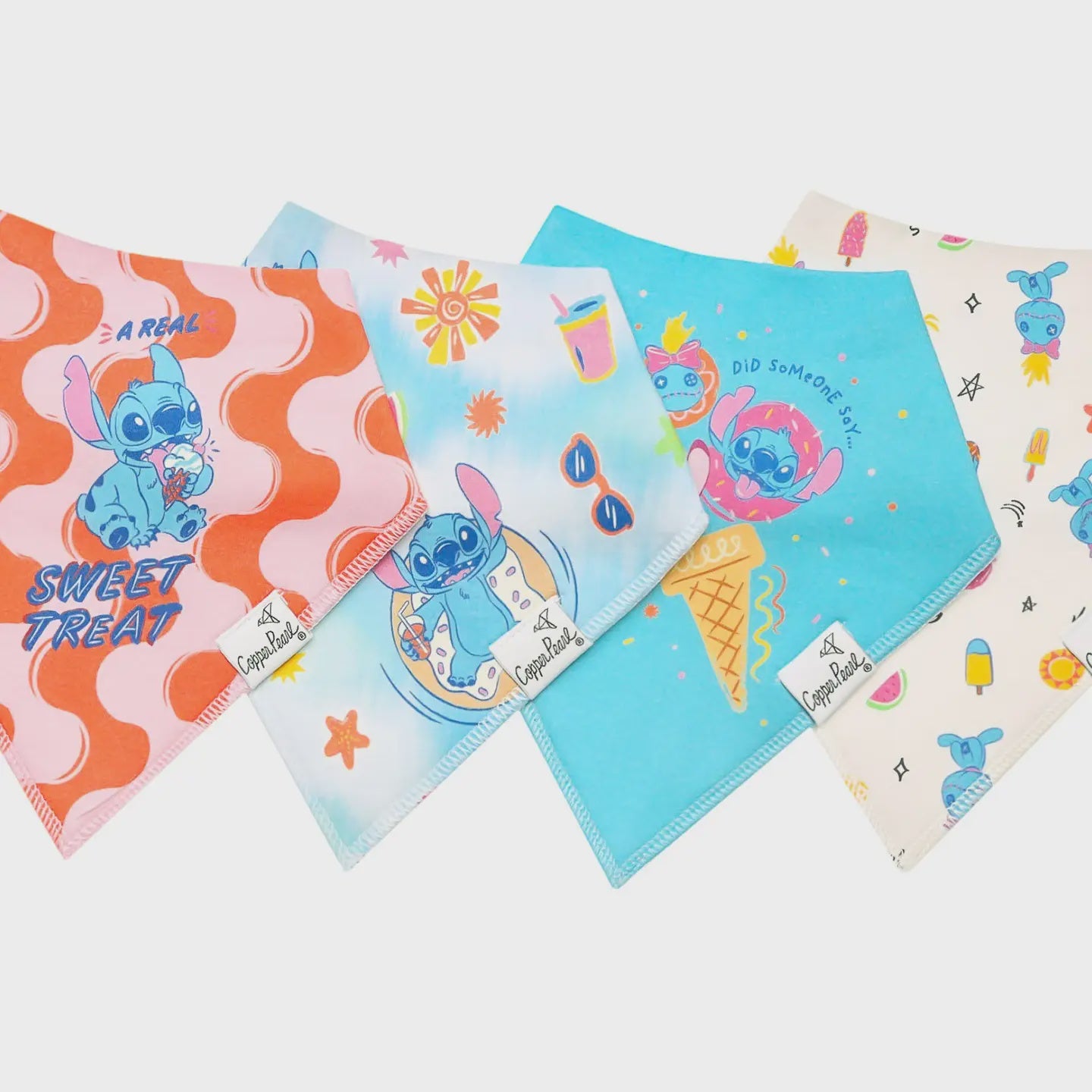 Disney Stitch Dreamsicles Bandana Bib Set Copper Pearl