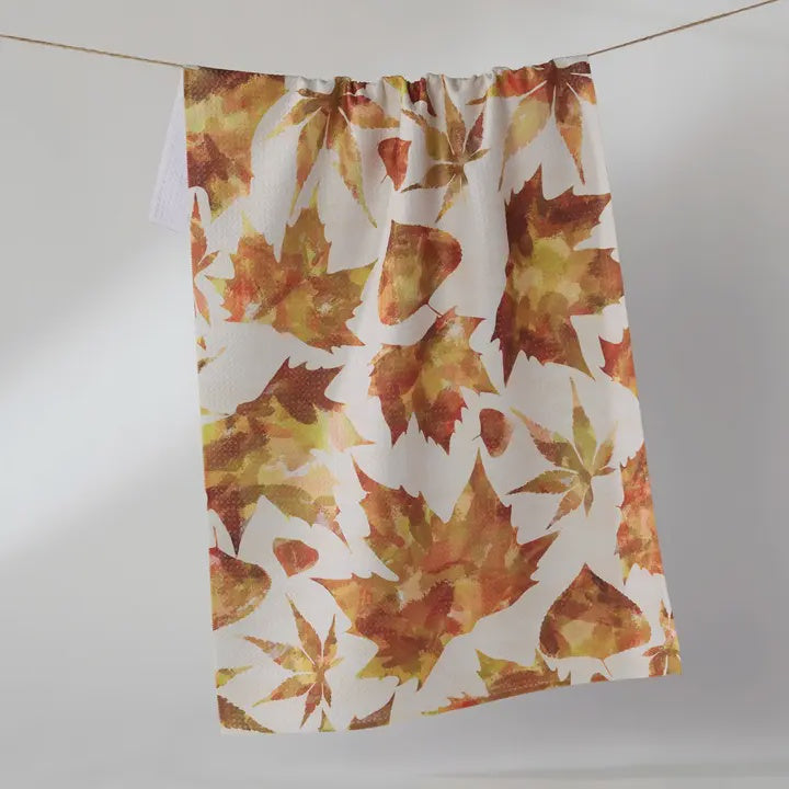 Painted Fall Kitchen Tea Towel