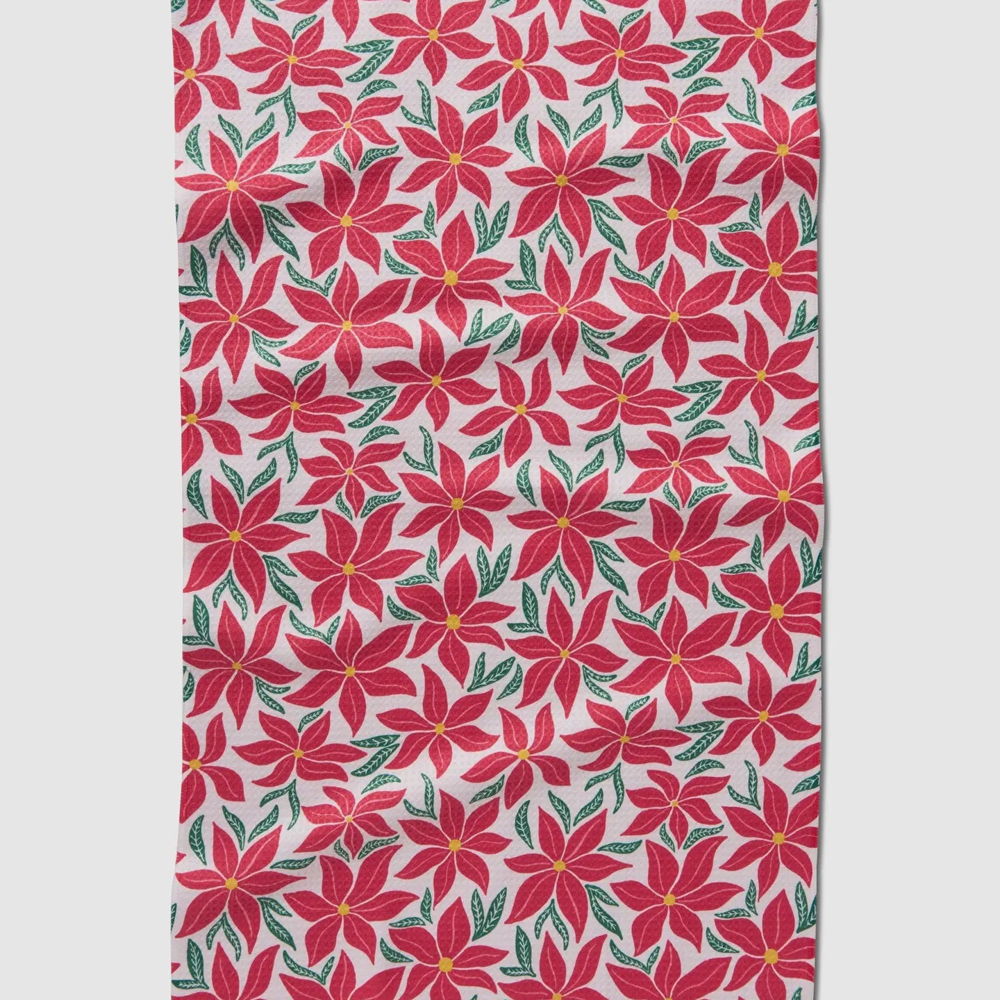 Geometry Kitchen Tea Towel-Poinsetta Party