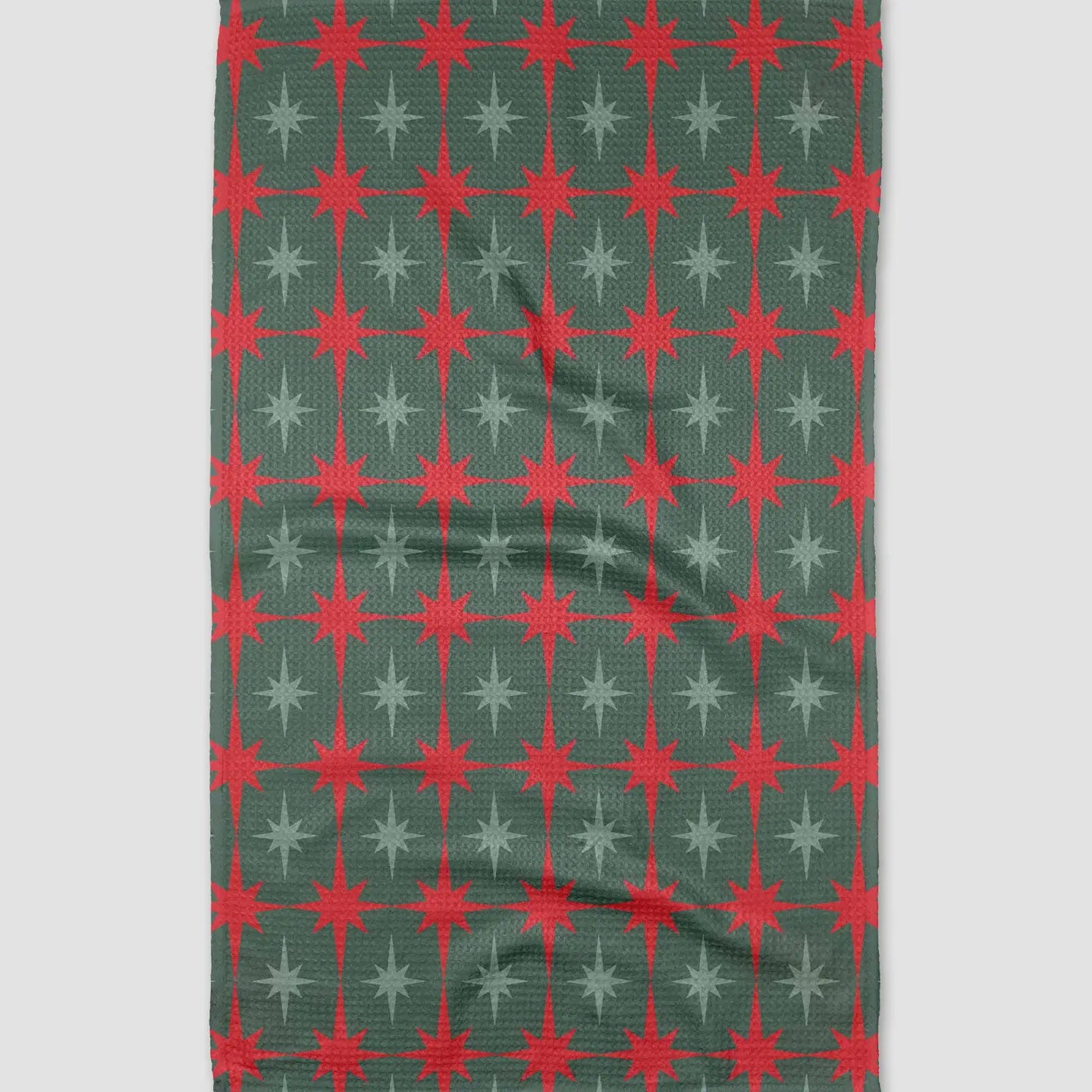 Geometry Kitchen Tea Towel-Holiday Stars