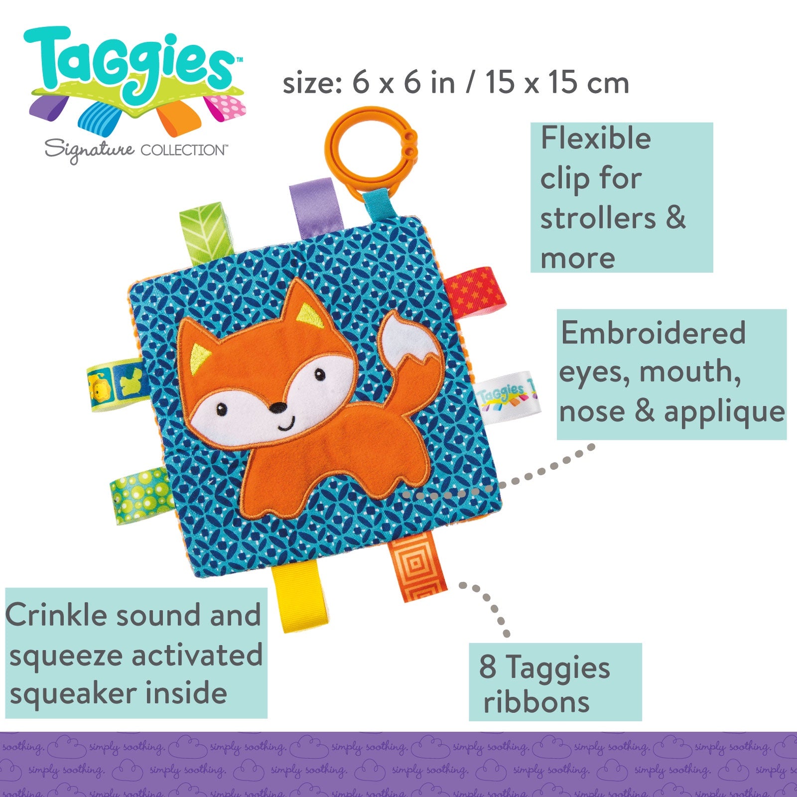 Taggies Signature Collection Crinkle Me Fox