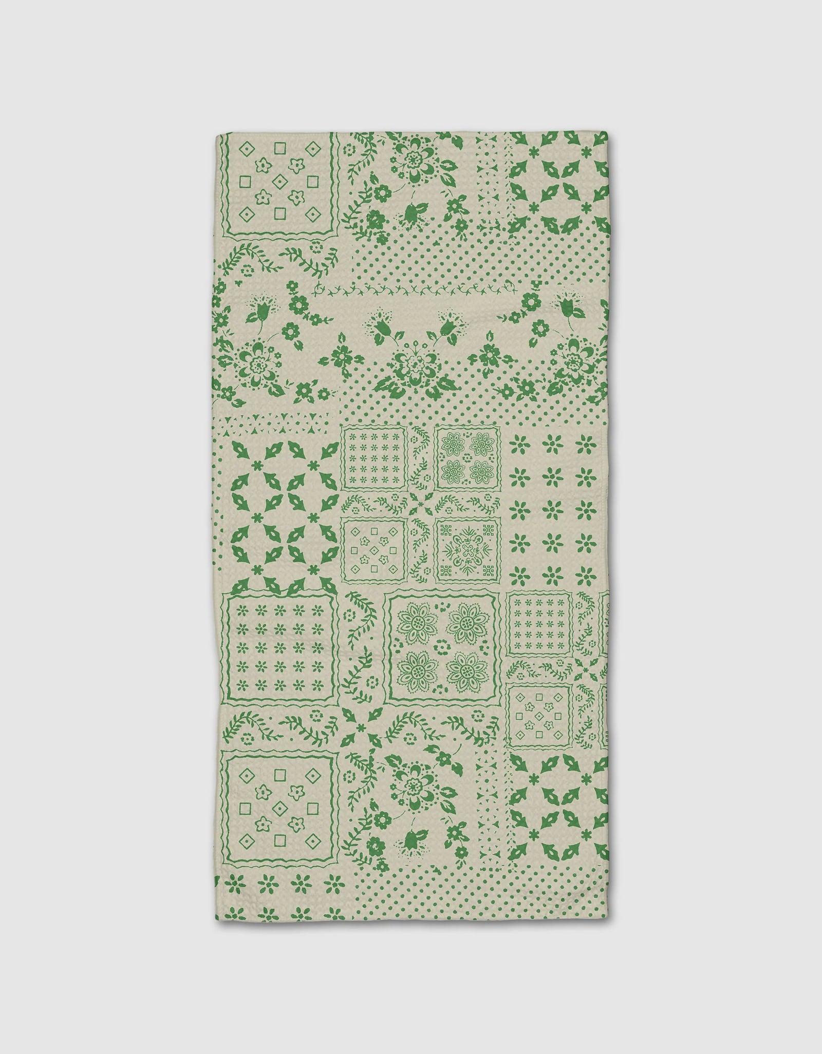 Blossoming Bandana Green Bar Towel