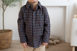 Atwood Brown Plaid Woven Long Sleeve Shirt