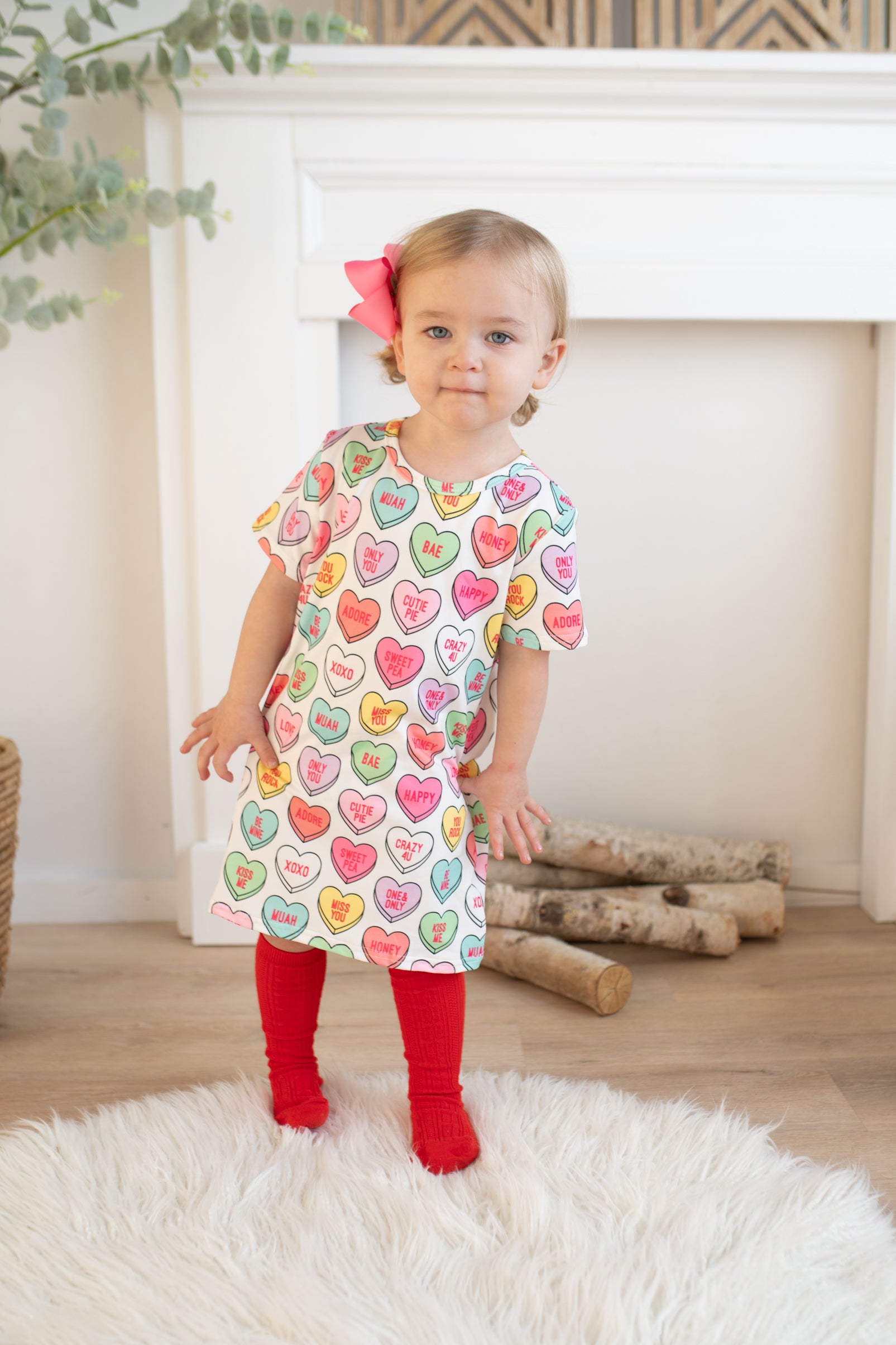 Candy Hearts T-Shirt Dress