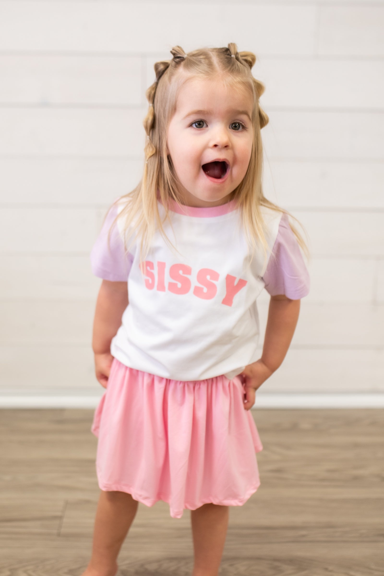 Sissy Graphic Tee-White & Purple