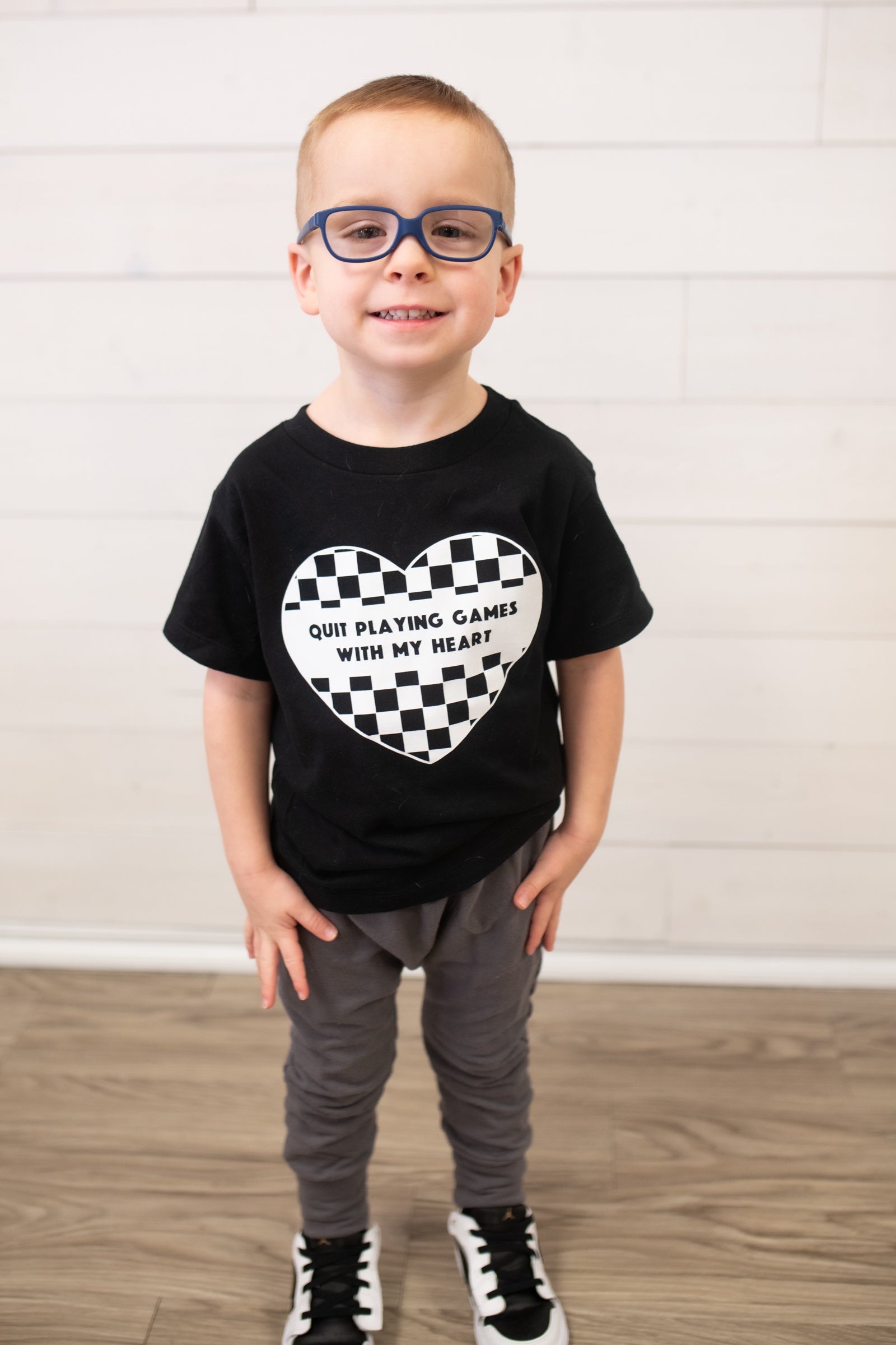 Quit Playing Games Graphic Tee-Black