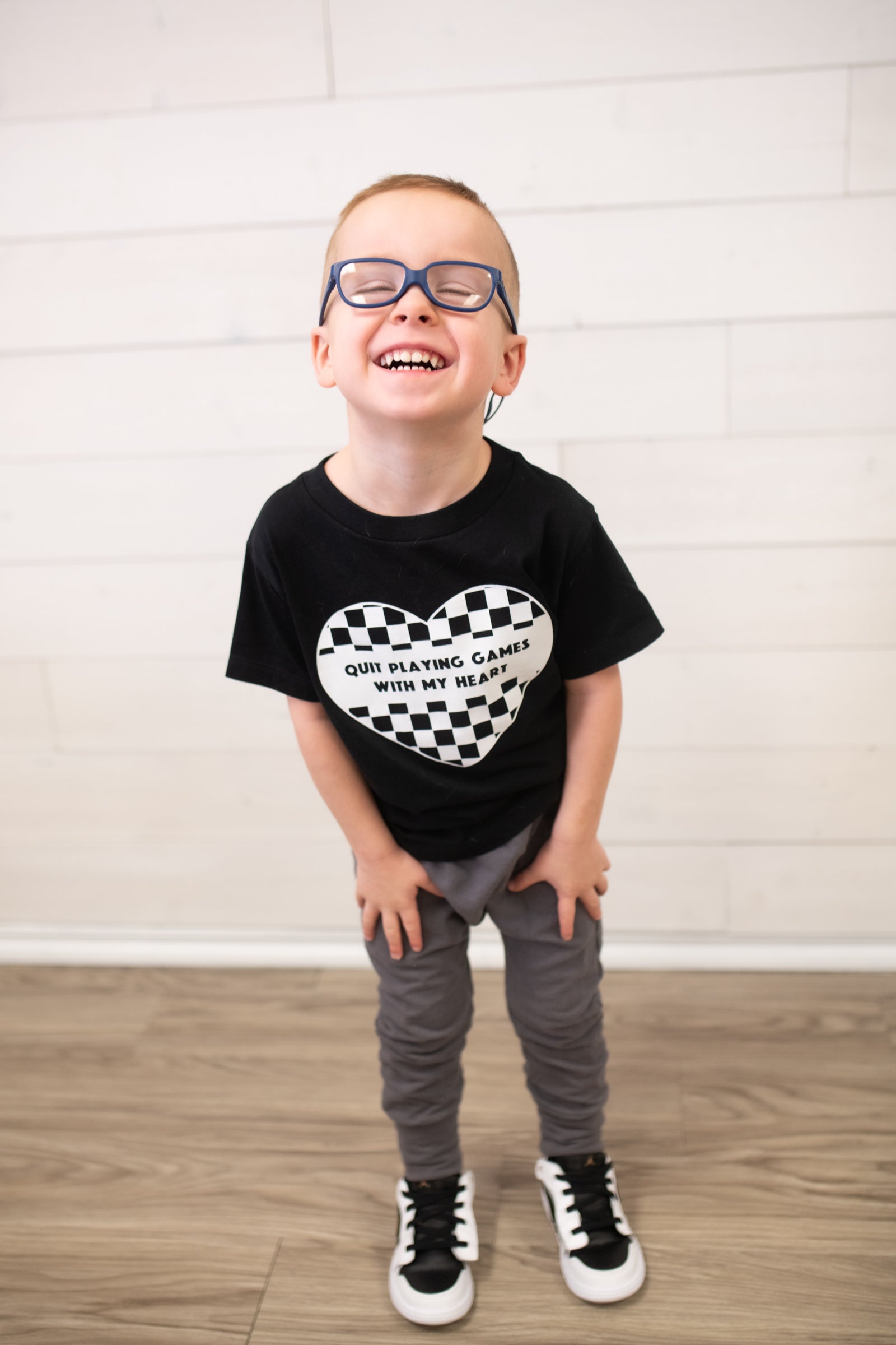 Quit Playing Games Graphic Tee-Black