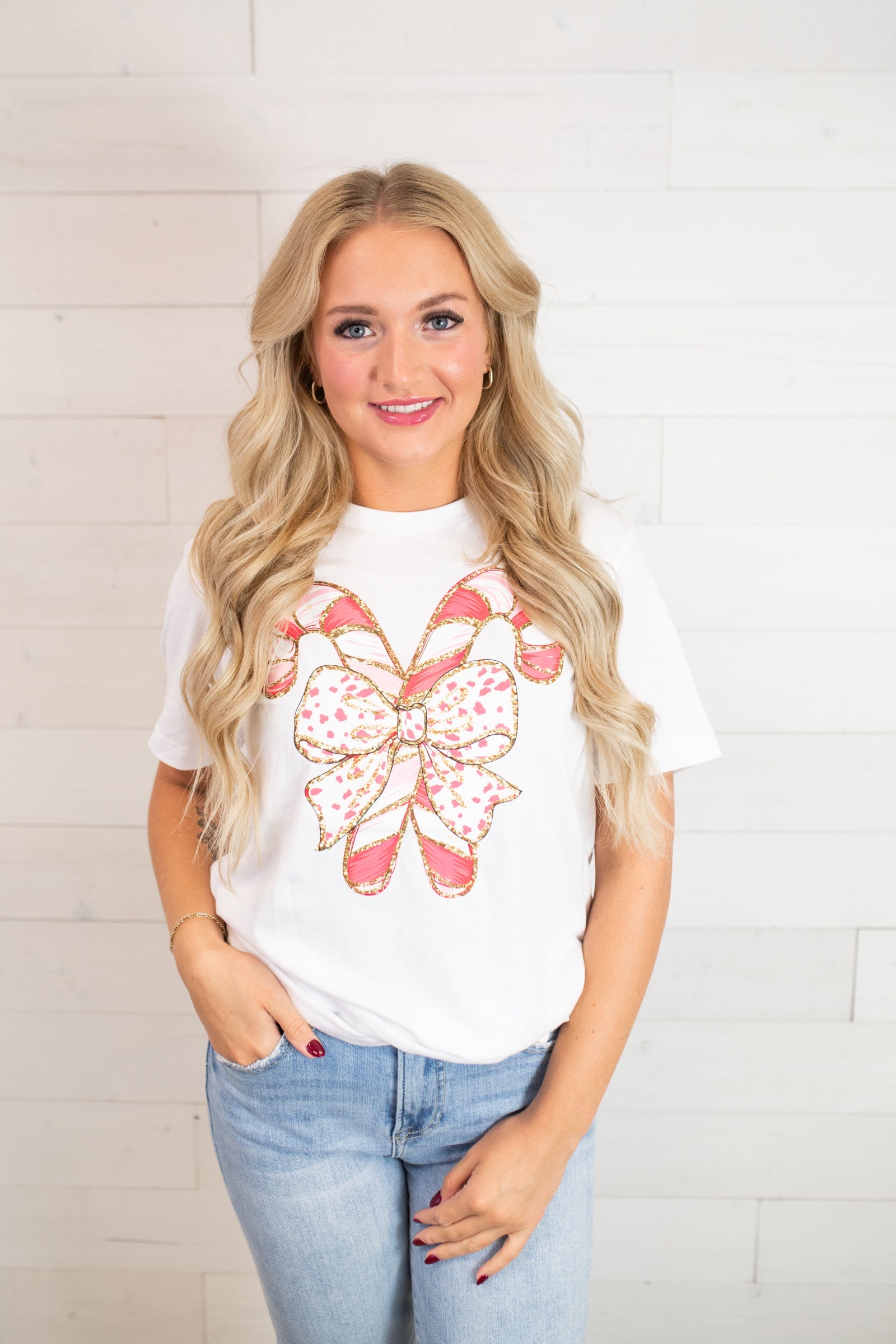 The Wild Life Candy Cane Faux Christmas Graphic Tee