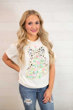 The Wild Life Polka Dot Christmas Graphic Tee