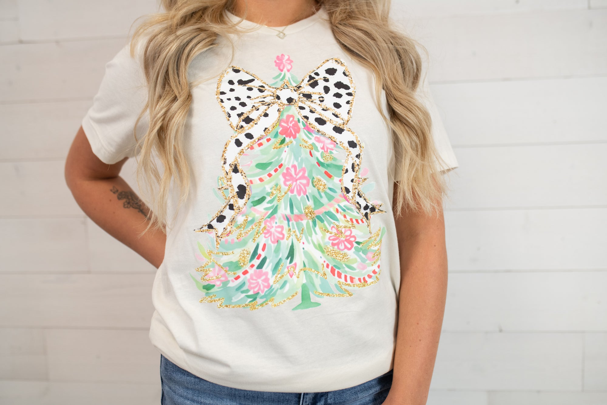 The Wild Life Polka Dot Christmas Graphic Tee