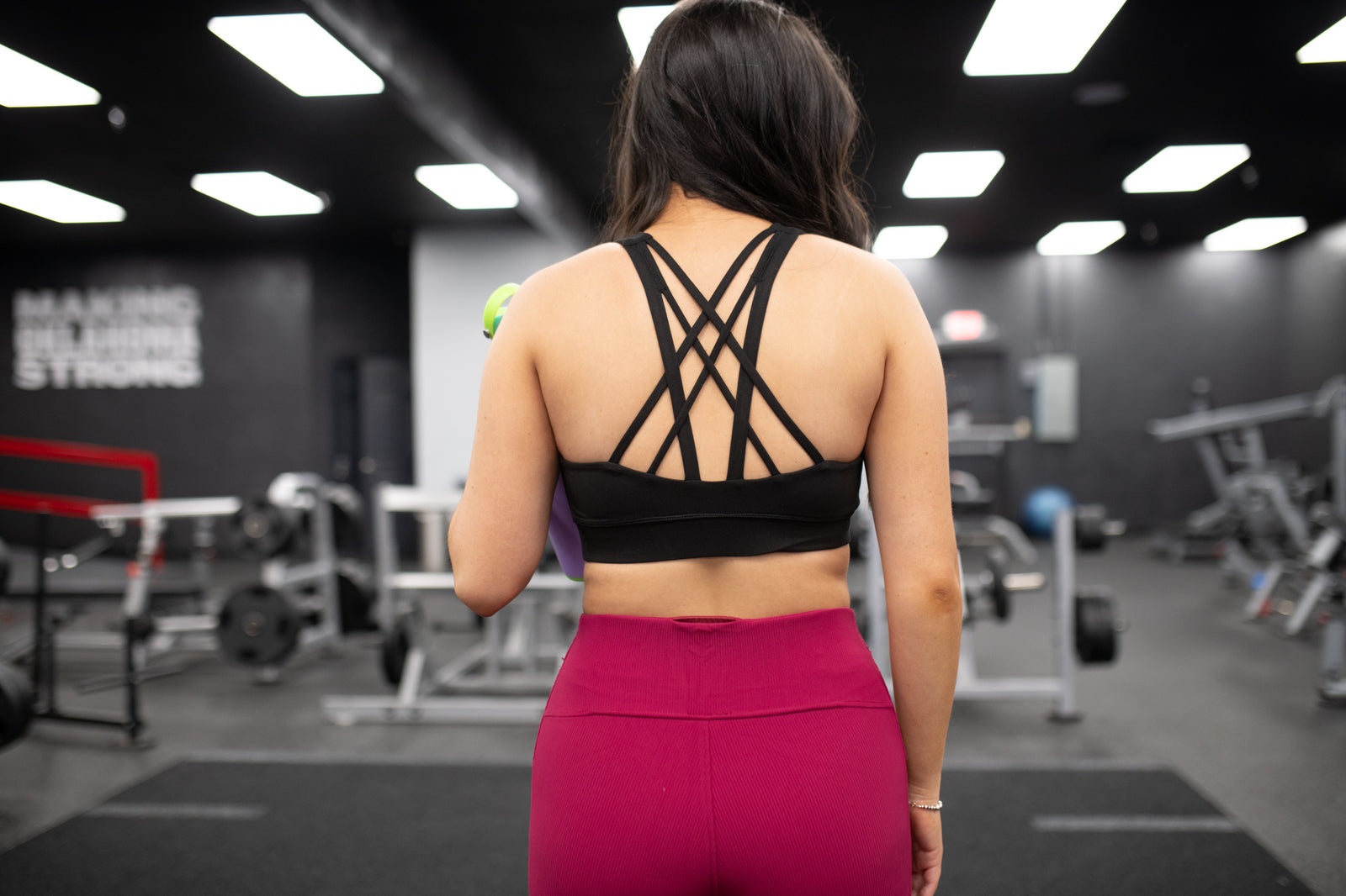 Black Butter Yoga Crisscross Padded Sports Bra