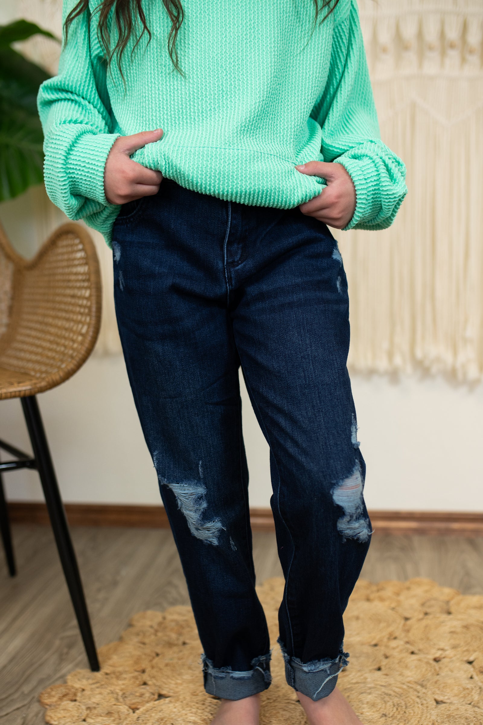 Tilly Dark Indigo High Rise Weekender Jean