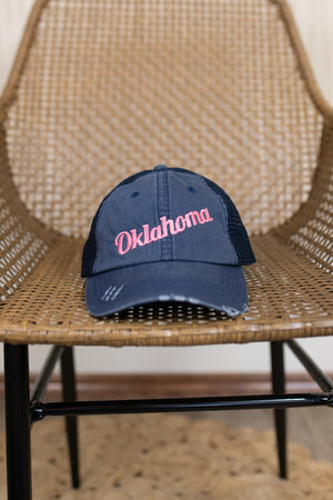 Oklahoma Script Mesh Back Hat