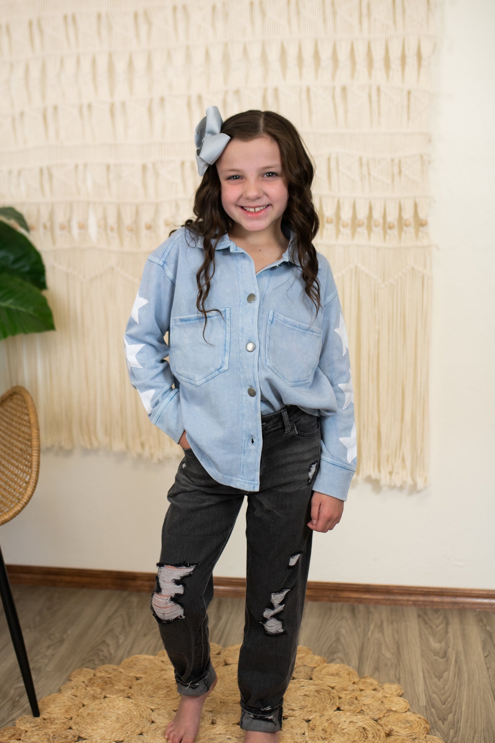 Jennie High Rise Weekender Distressed Casual Grey Jeans