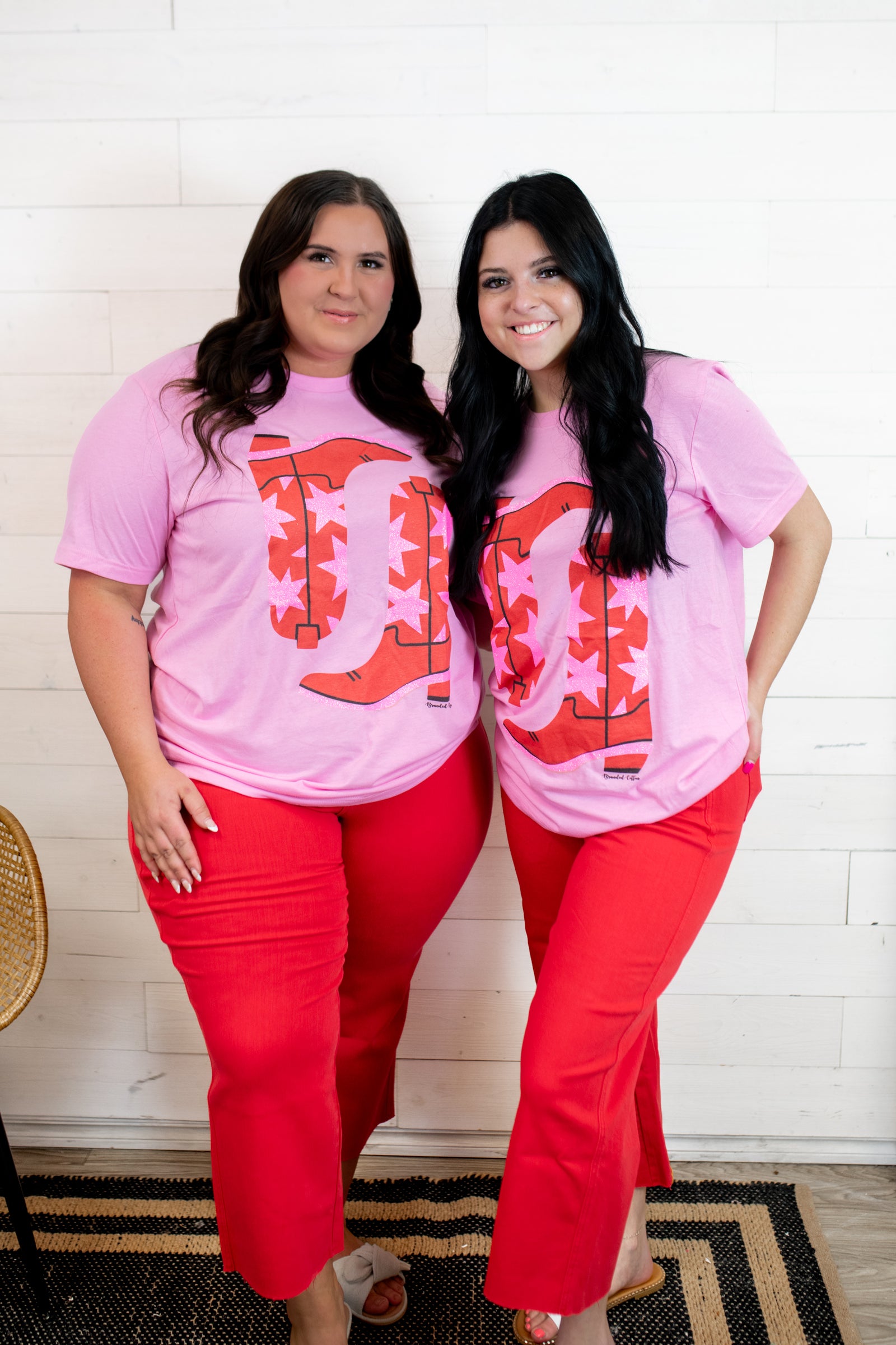 Boots Repeat Pink Graphic Tee