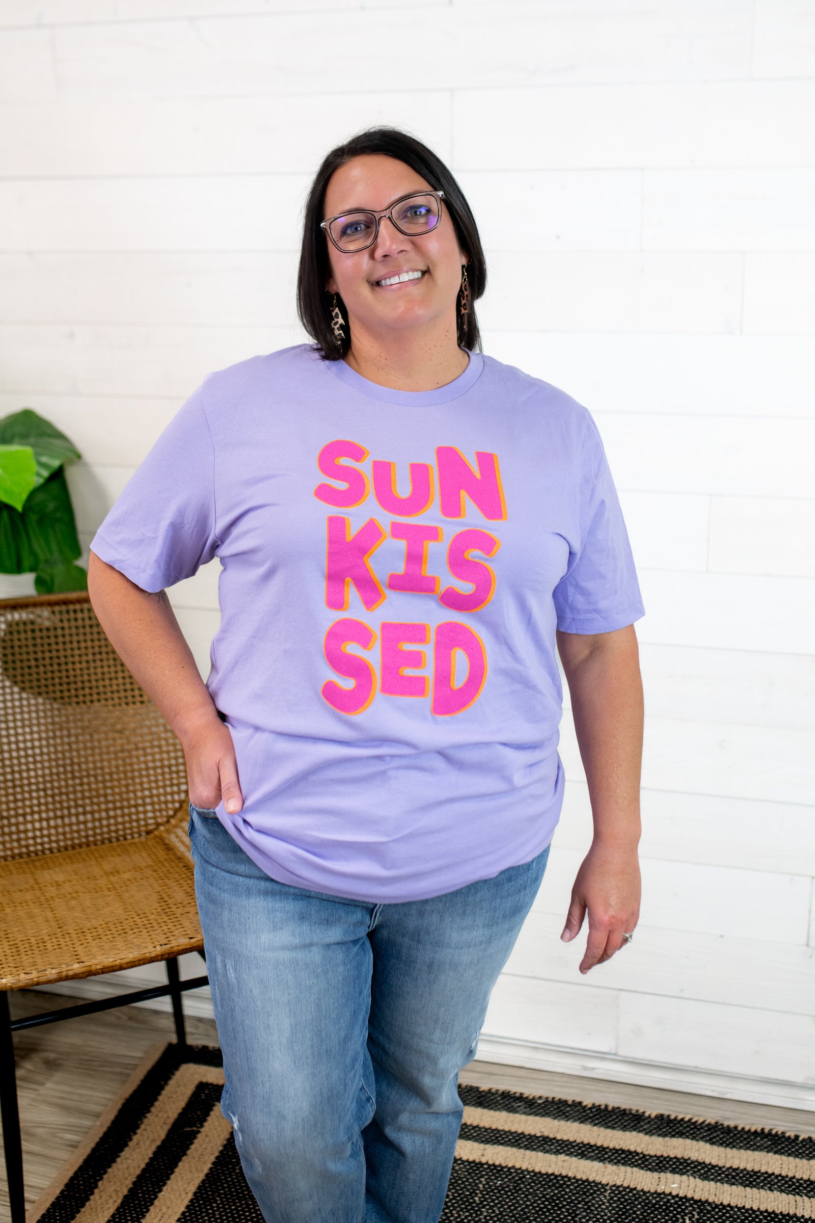 Sunkissed Violet Graphic Tee Shirt