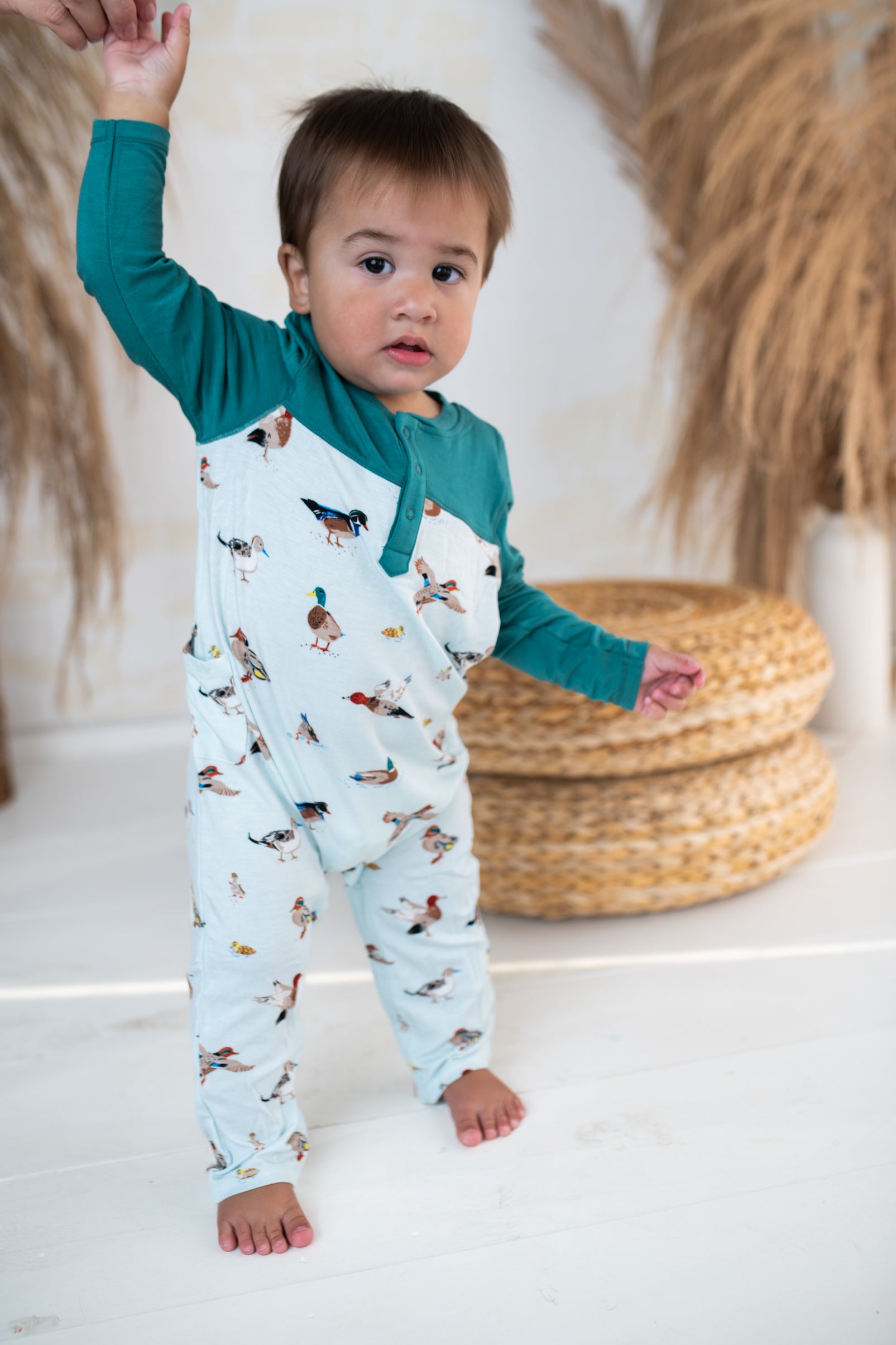 Green Duck Romper