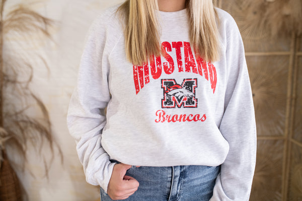 Broncos Checkered Morsey Sweatshirt - The Burlap Buffalo