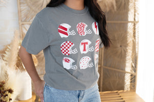 Tuttle Graphic Tee-Grey, Red & White