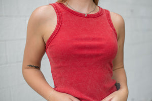 Red Sleeveless Tank