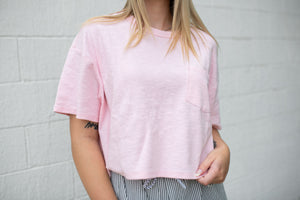 Daybreak Pocket Tee Soft Pink