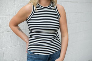 Black & White Sleeveless Tank