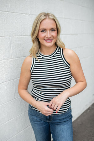 Black & White Sleeveless Tank