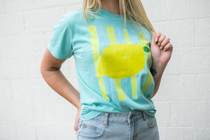 Striped Lemon Chalky Mint Graphic Tee