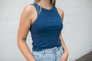 Blue Sleeveless Tank