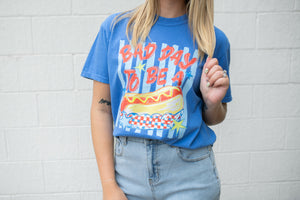 Bad Day To Be A Hot Dog Graphic Tee Blue