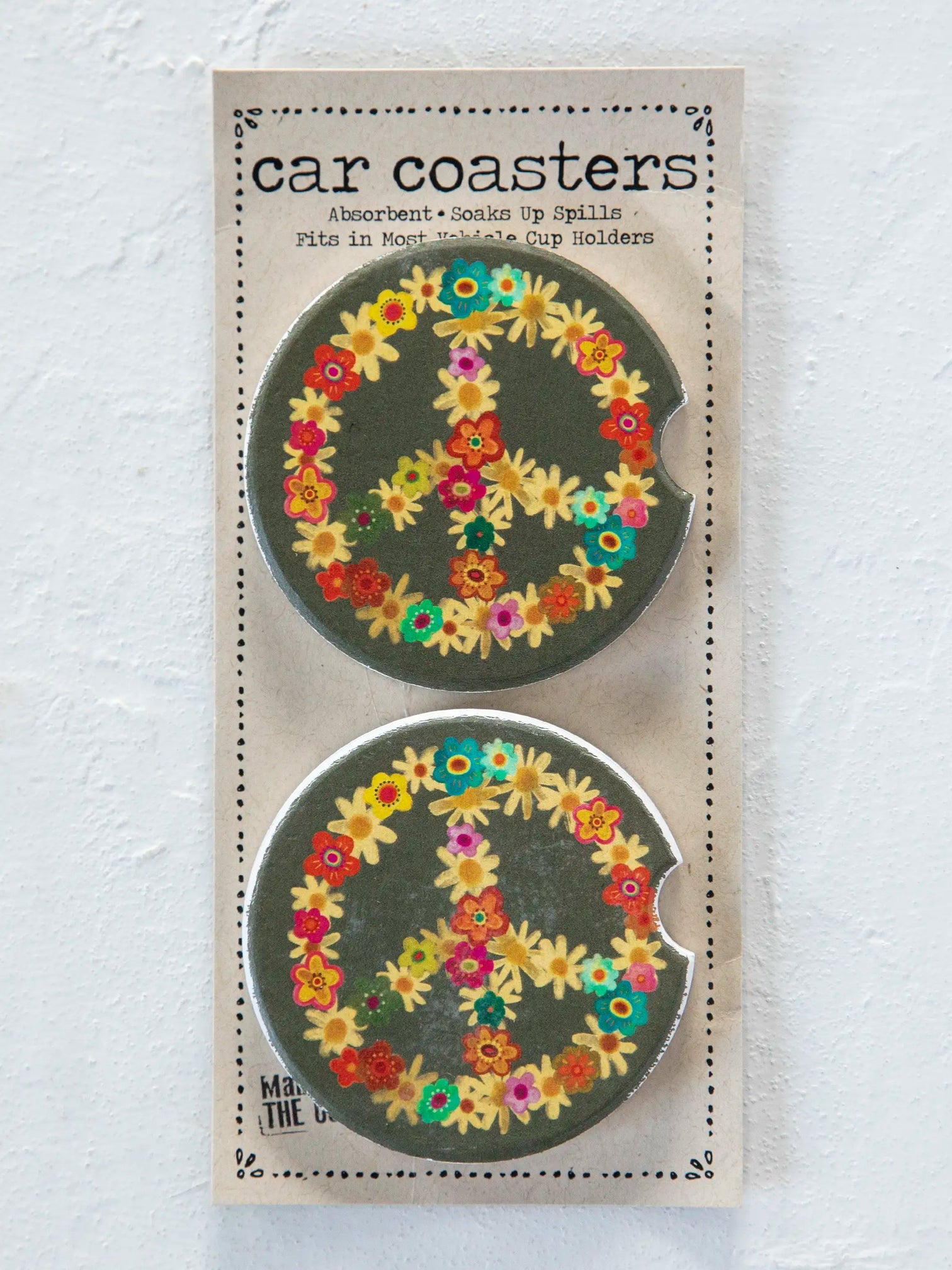 Floral Peace Car Coasters