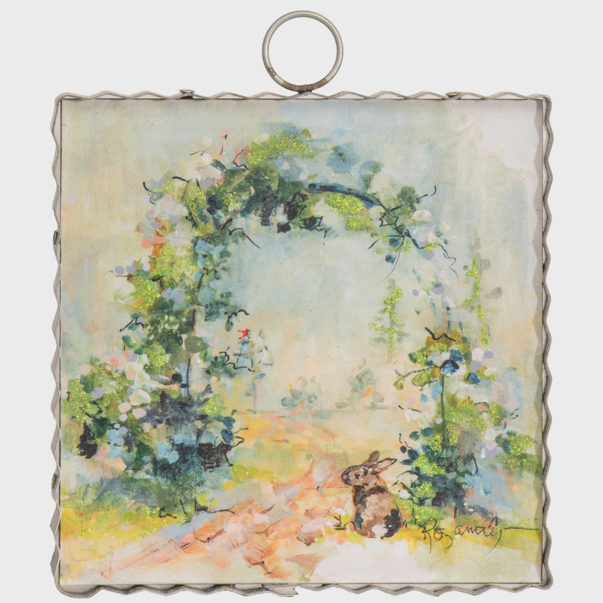 Mini Hamilton Galvanized Art-Monarch Heaven