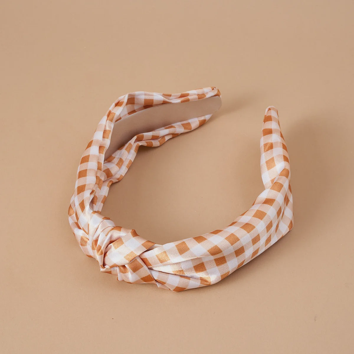Classic Twist Headband Maple Gingham