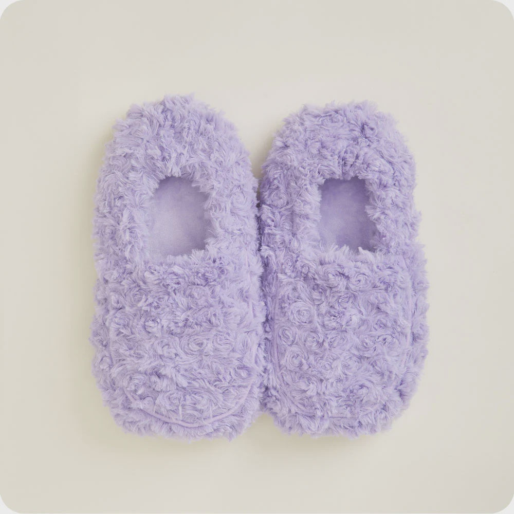 Curly Purple Marshmallow Slippers